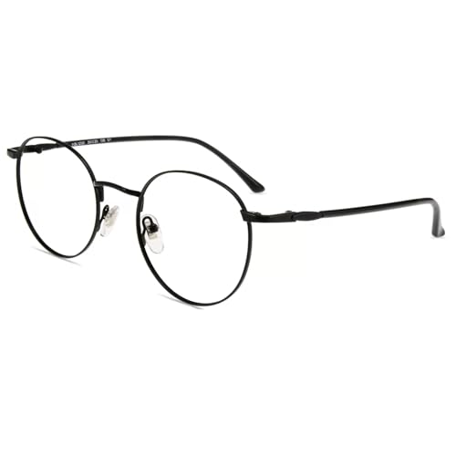 Retro Round Blue Light Blocking Glasses Metal Frame