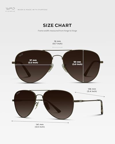 WearMe Pro - Polarized Pilot Style Classic Aviator Sunglasses