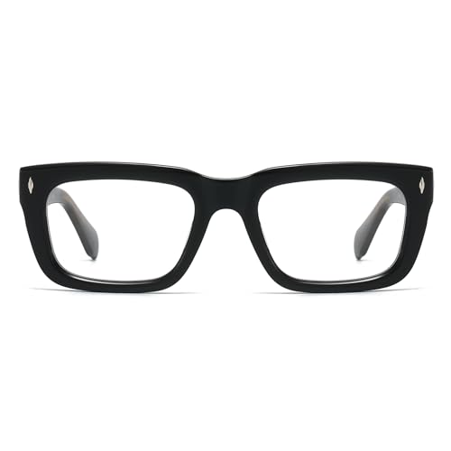 Retro Rectangle Acetate Glasses Frame Thick Optical Eyewear