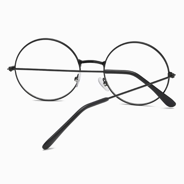 Classic Round Glasses Clear Lens Metal Frame Non Prescription