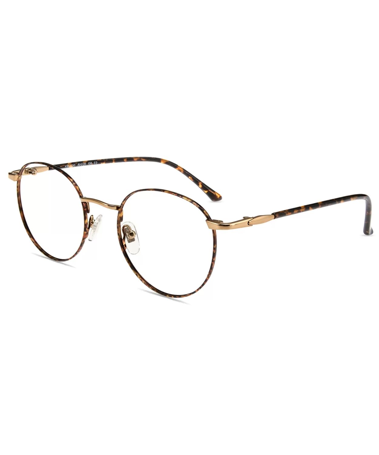 Retro Round Blue Light Blocking Glasses Metal Frame