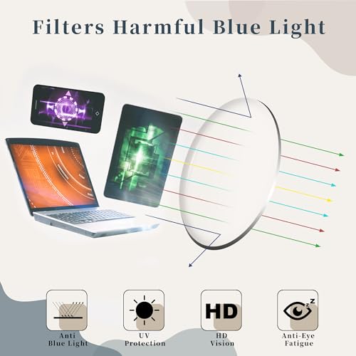 Retro Aviator Blue Light Glasses Square Frame Computer Use