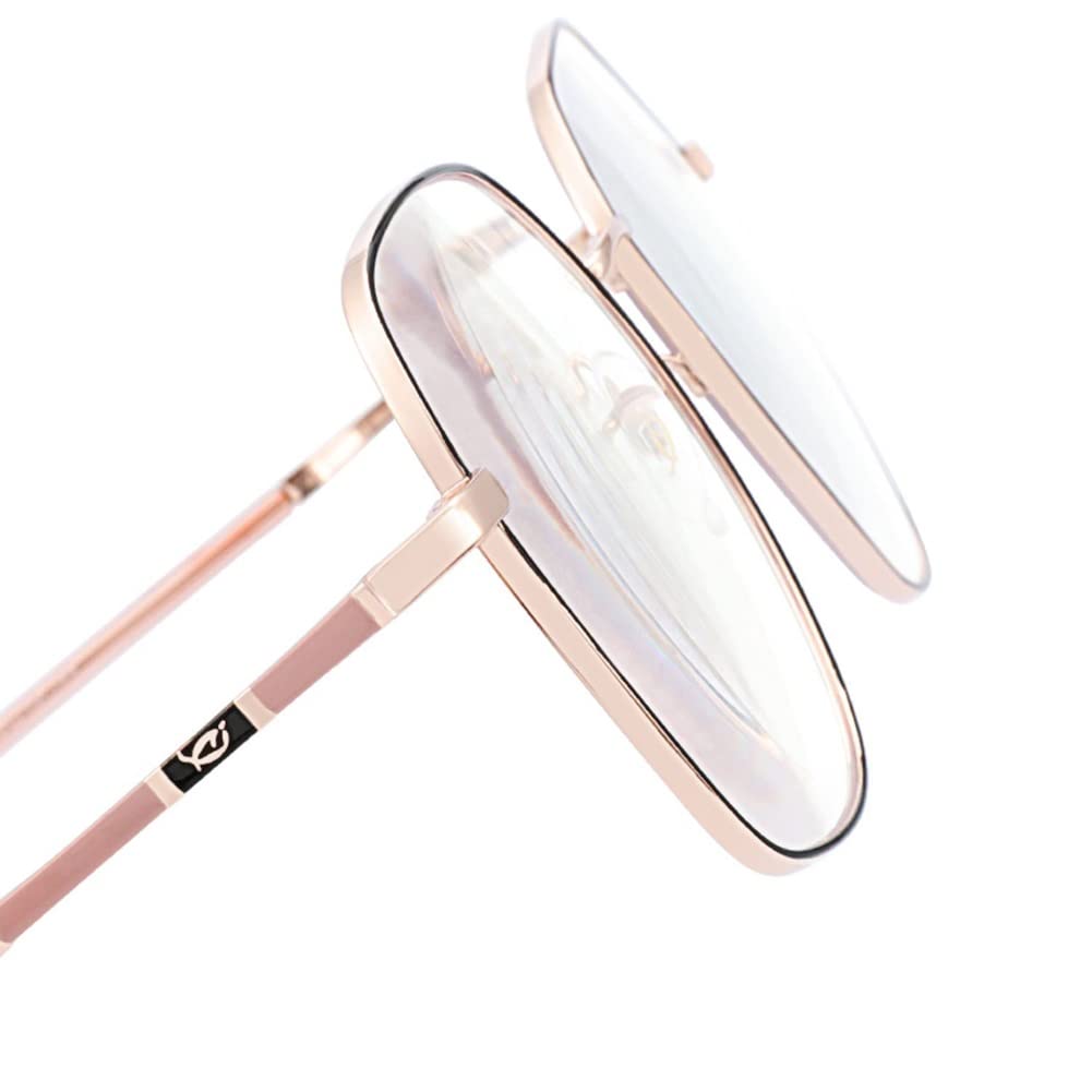 Oversized Blue Light Reading Glasses Metal Frame