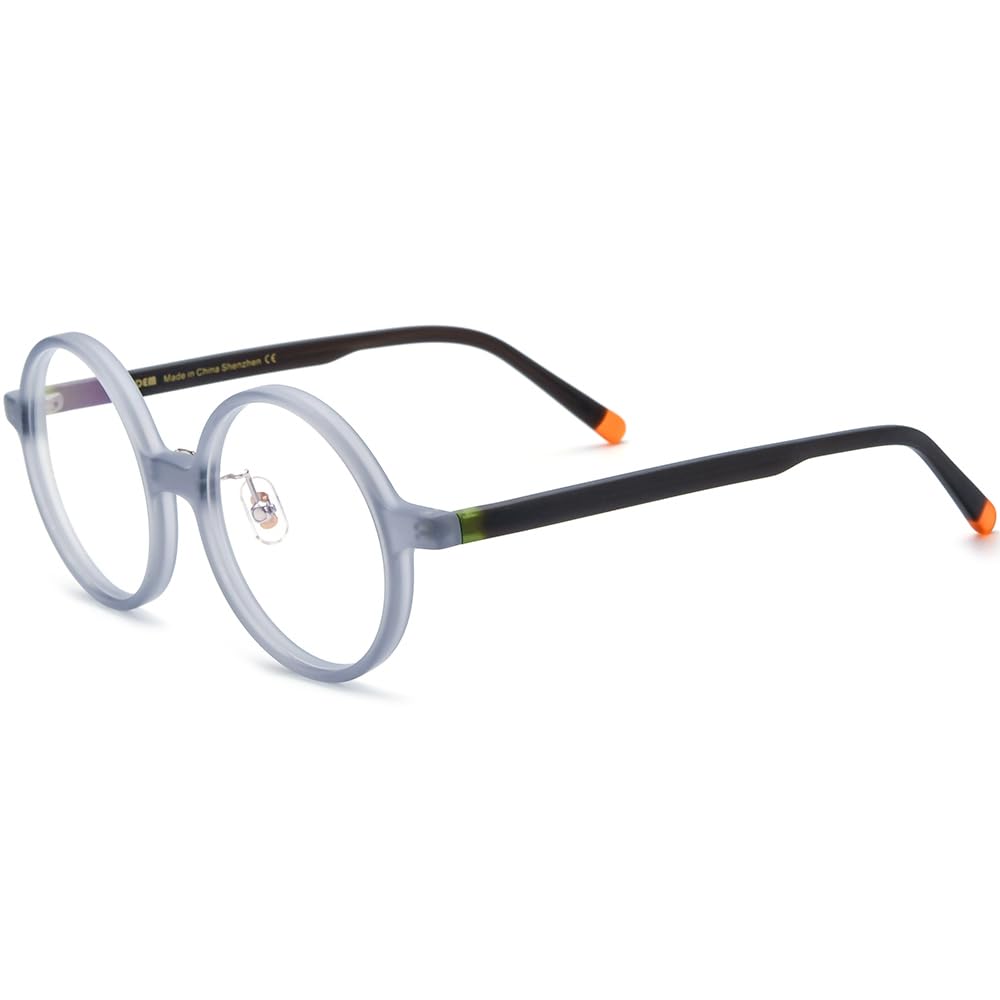 Vintage Round Acetate Glasses Frame Multicolor Optical Eyewear