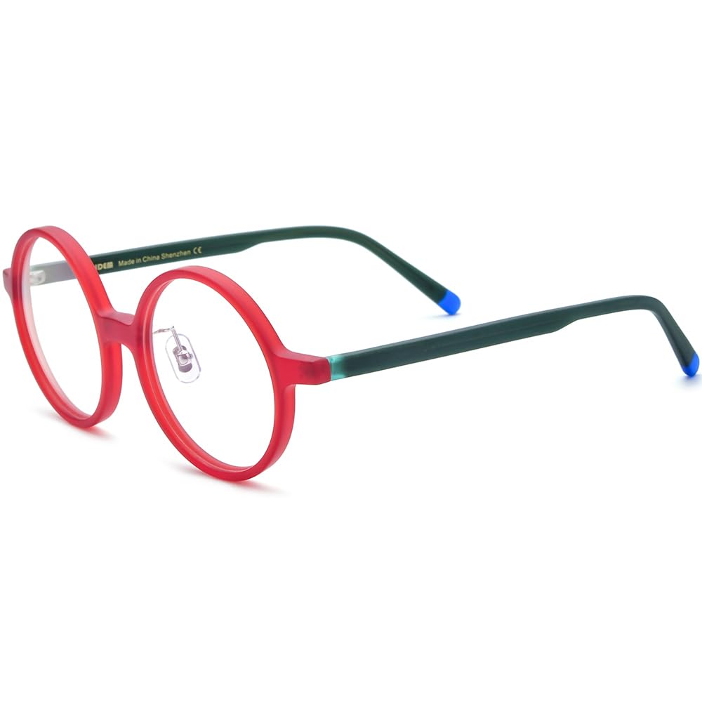 Vintage Round Acetate Glasses Frame Multicolor Optical Eyewear