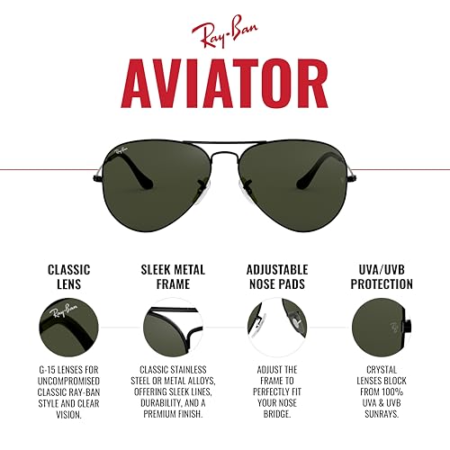 Classic Aviator Sunglasses UV Protection Metal Frame