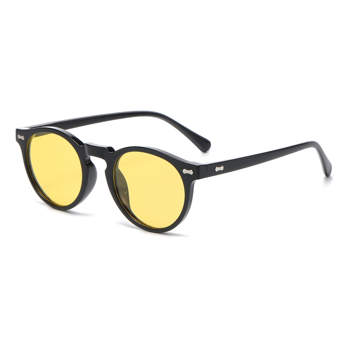 Vintage Round Polarized Sunglasses UV400 Acetate Frame