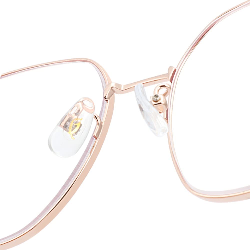 Oversized Blue Light Reading Glasses Metal Frame