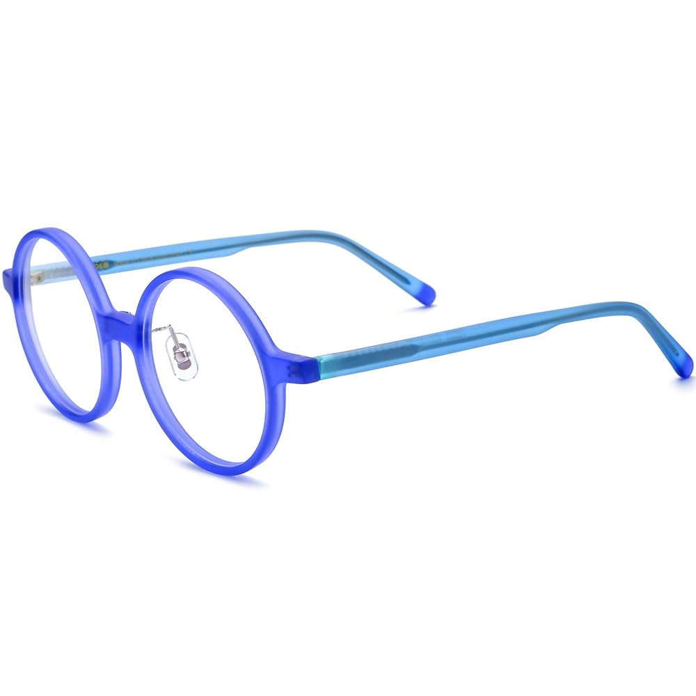 Vintage Round Acetate Glasses Frame Multicolor Optical Eyewear