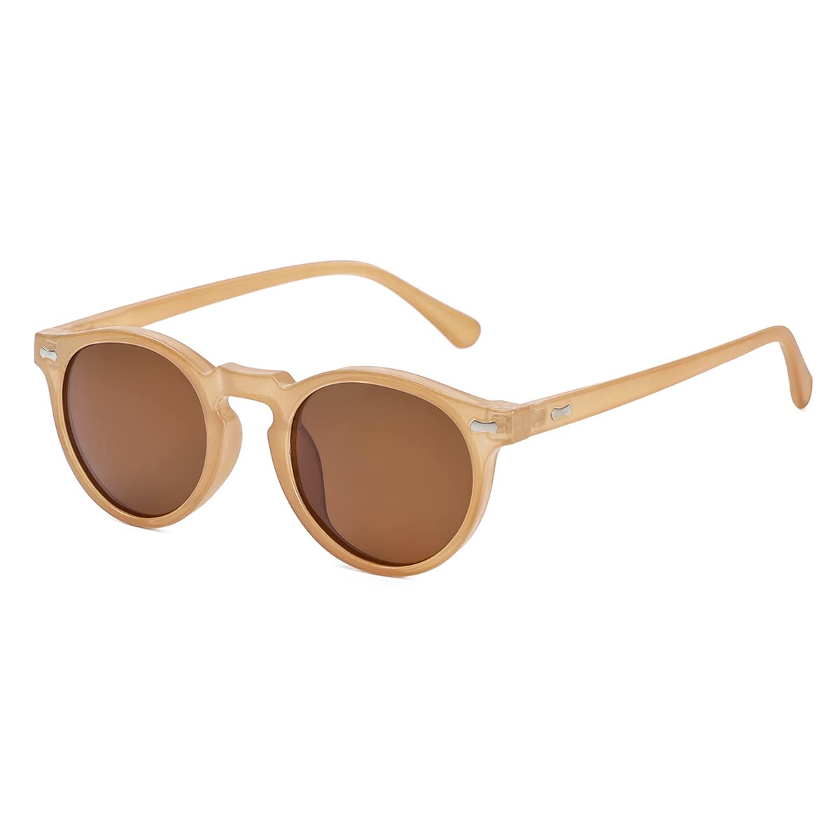 Vintage Round Polarized Sunglasses UV400 Acetate Frame