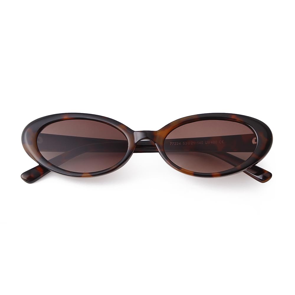Laurinny 90s Sunglasses for Women Men Retro Small Oval Sunglasses