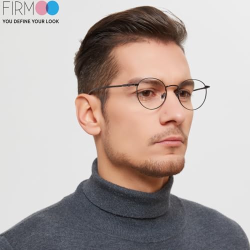 Retro Round Blue Light Blocking Glasses Metal Frame