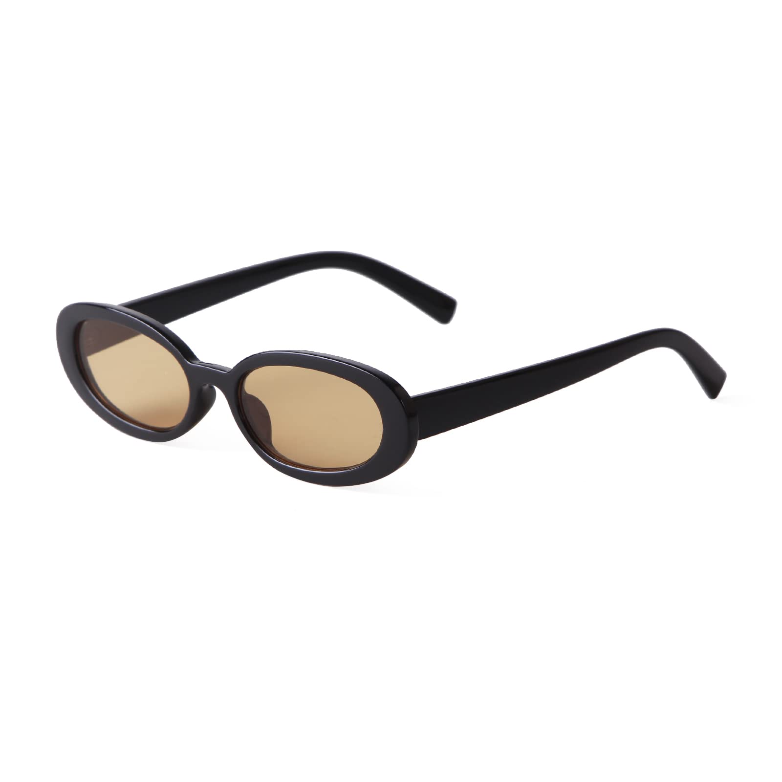 Laurinny 90s Sunglasses for Women Men Retro Small Oval Sunglasses