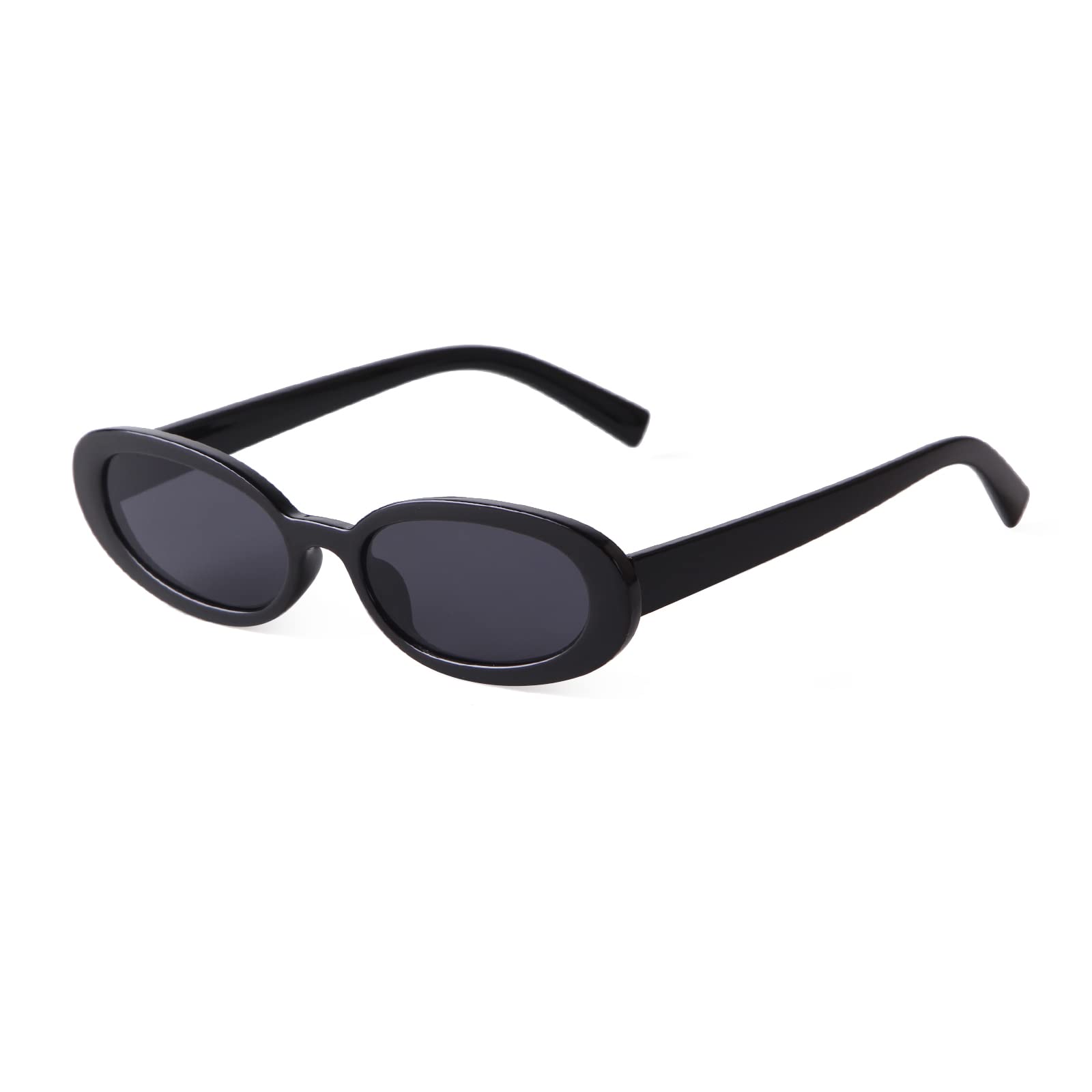 Laurinny 90s Sunglasses for Women Men Retro Small Oval Sunglasses