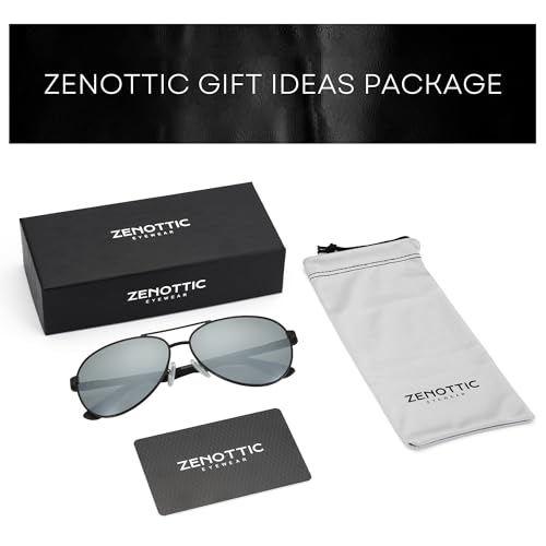 Polarized Aviator Sunglasses Carbon Fiber Temple UV Protection