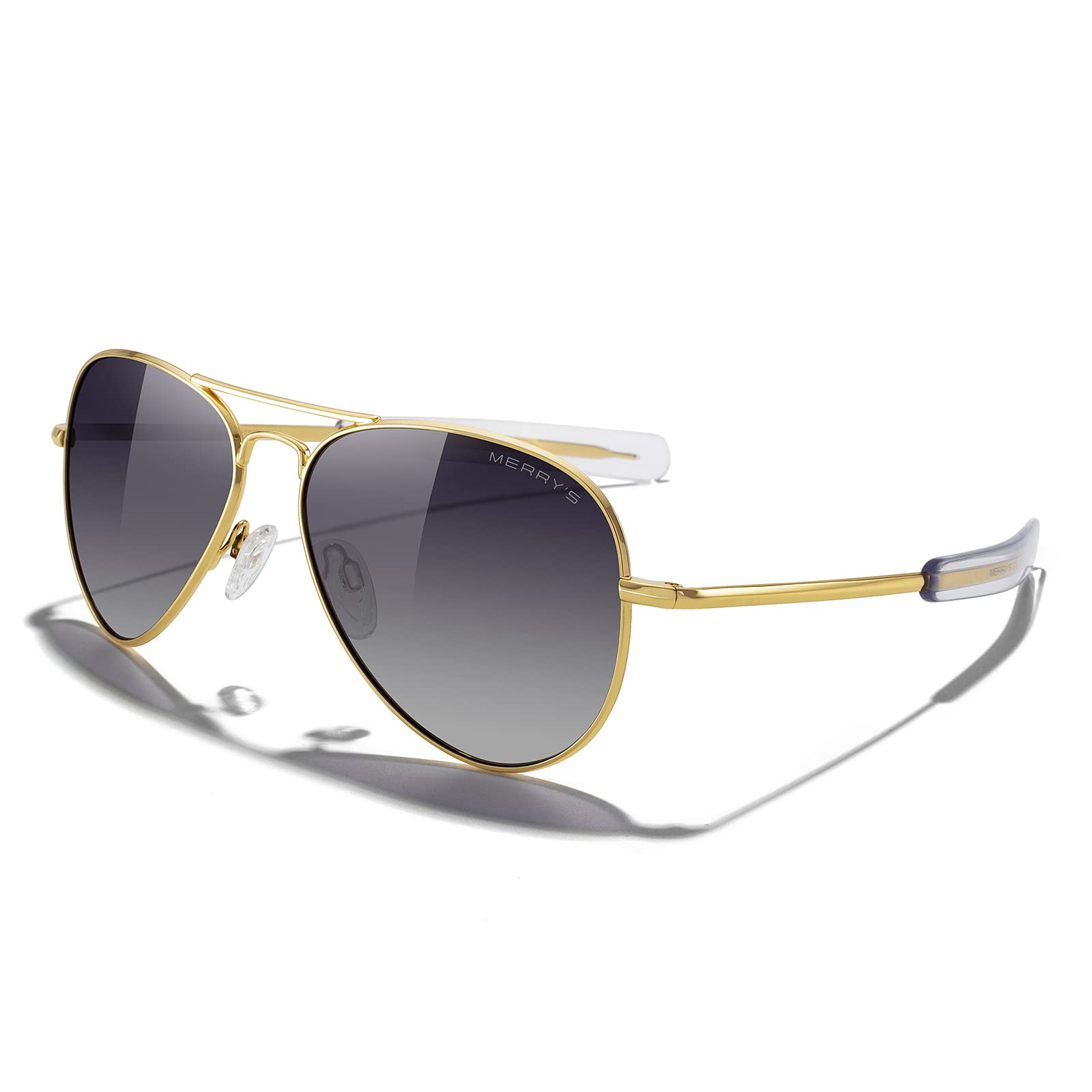 Classic Aviator Polarized Sunglasses Military Style Frame