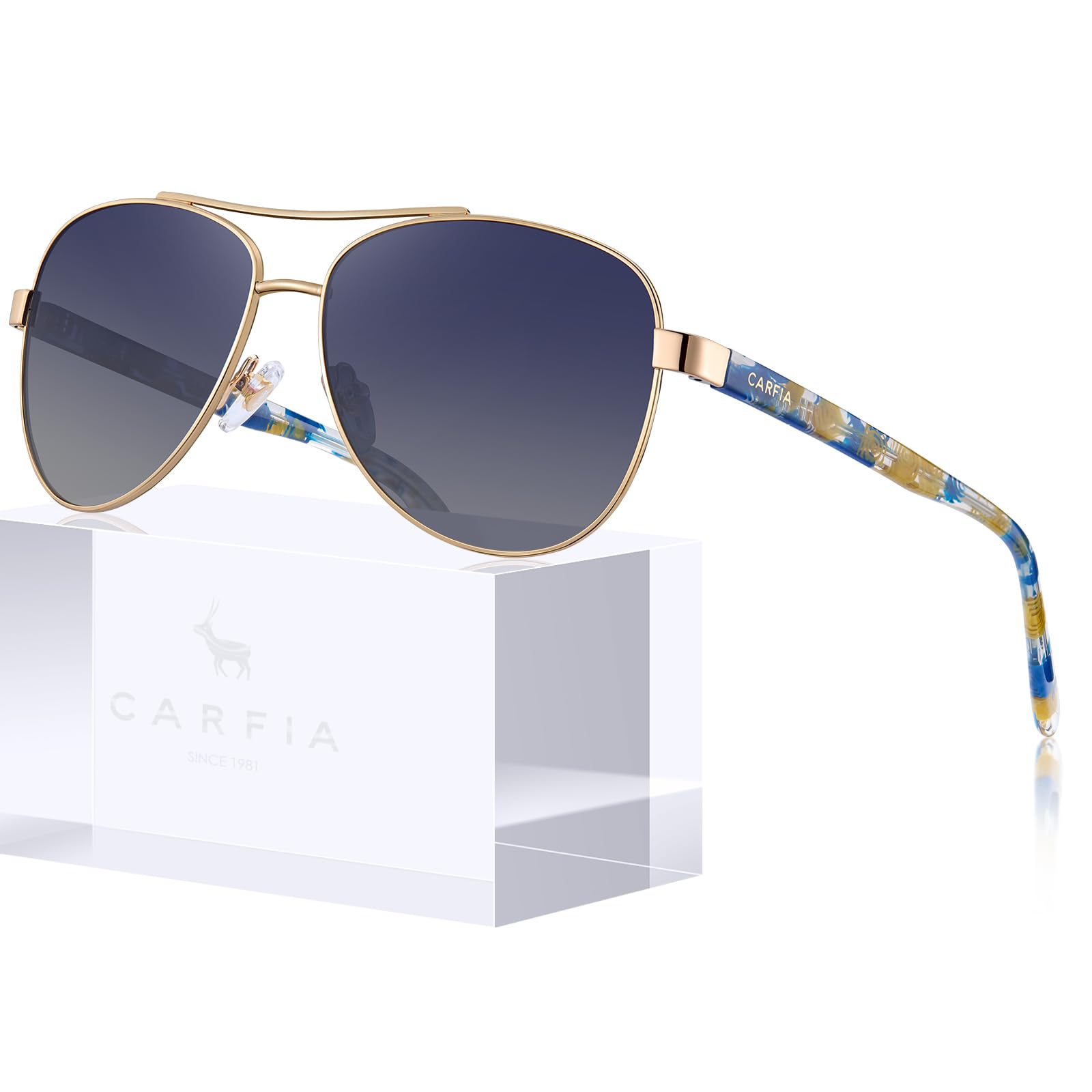 Polarized Sunglasses Acetate Arms Lightweight UV400 Frame