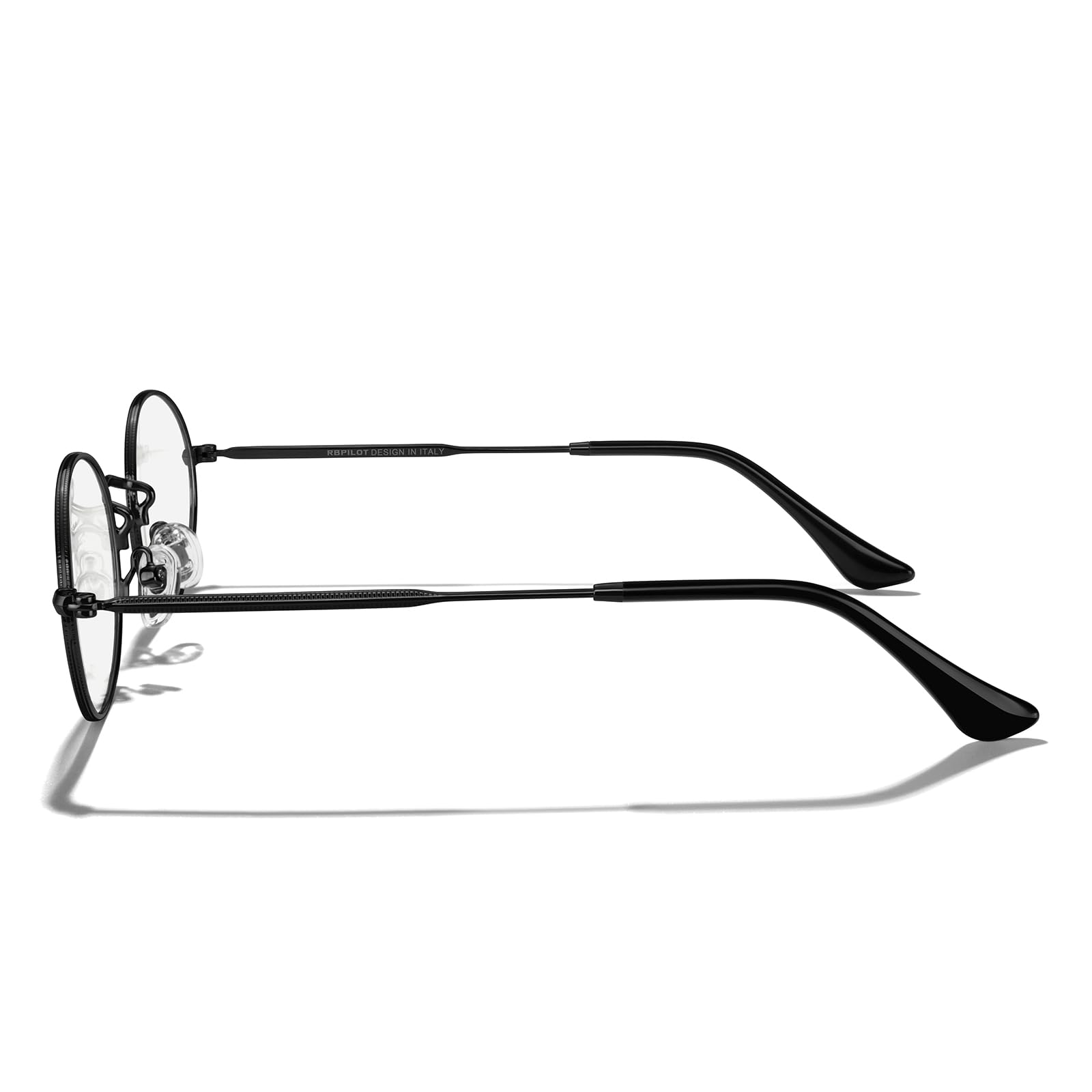 Oval Blue Light Reading Glasses Thin Metal Full Rim Frame