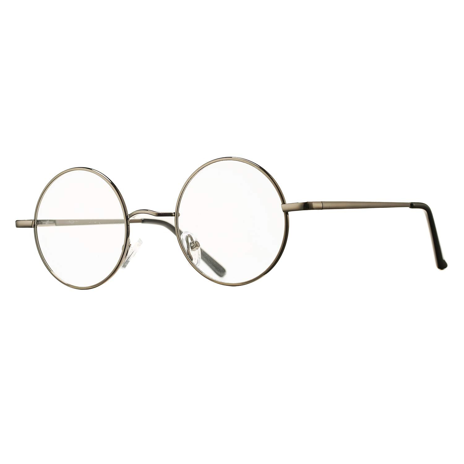 Retro Small Round Glasses Clear Lens Metal Frame