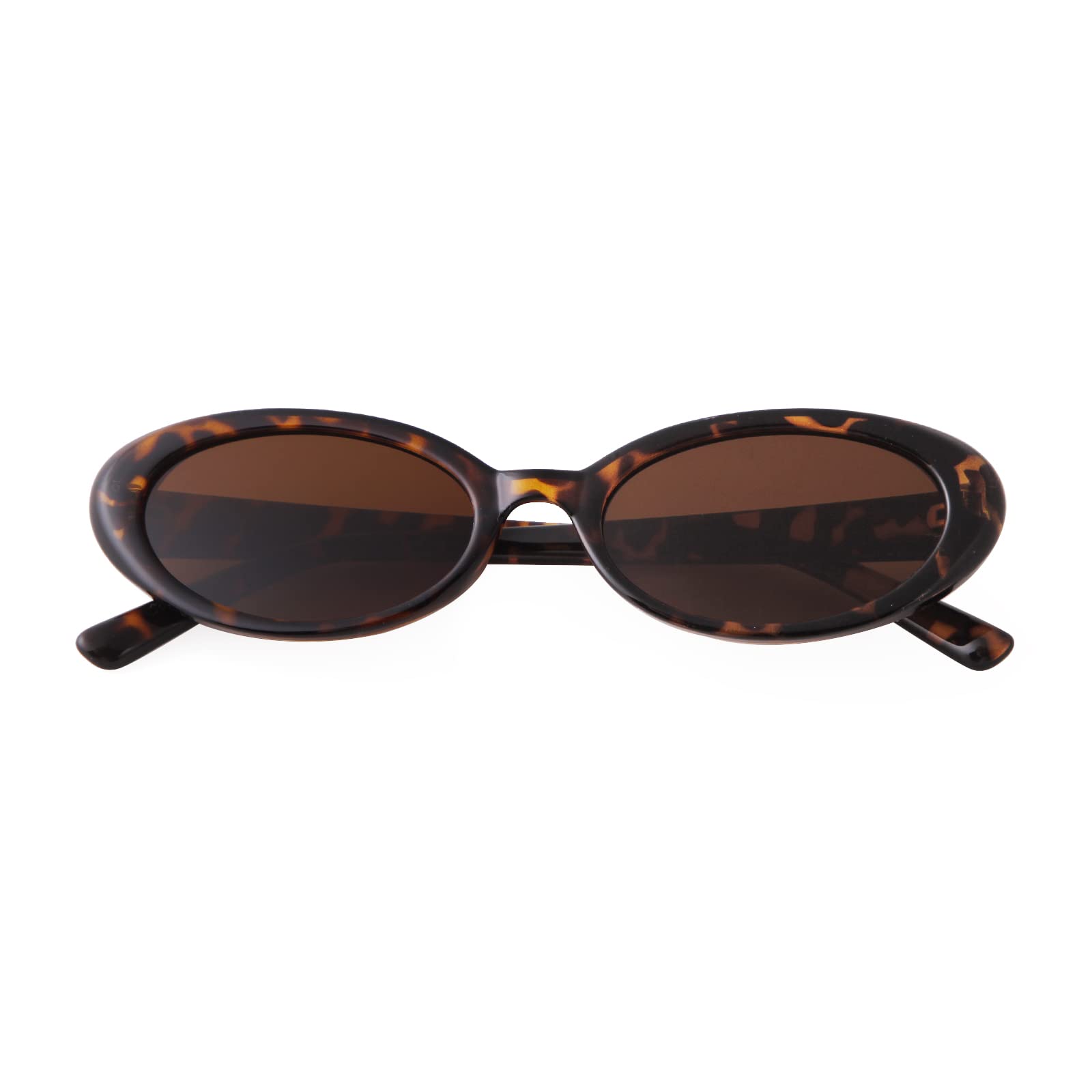 Laurinny 90s Sunglasses for Women Men Retro Small Oval Sunglasses