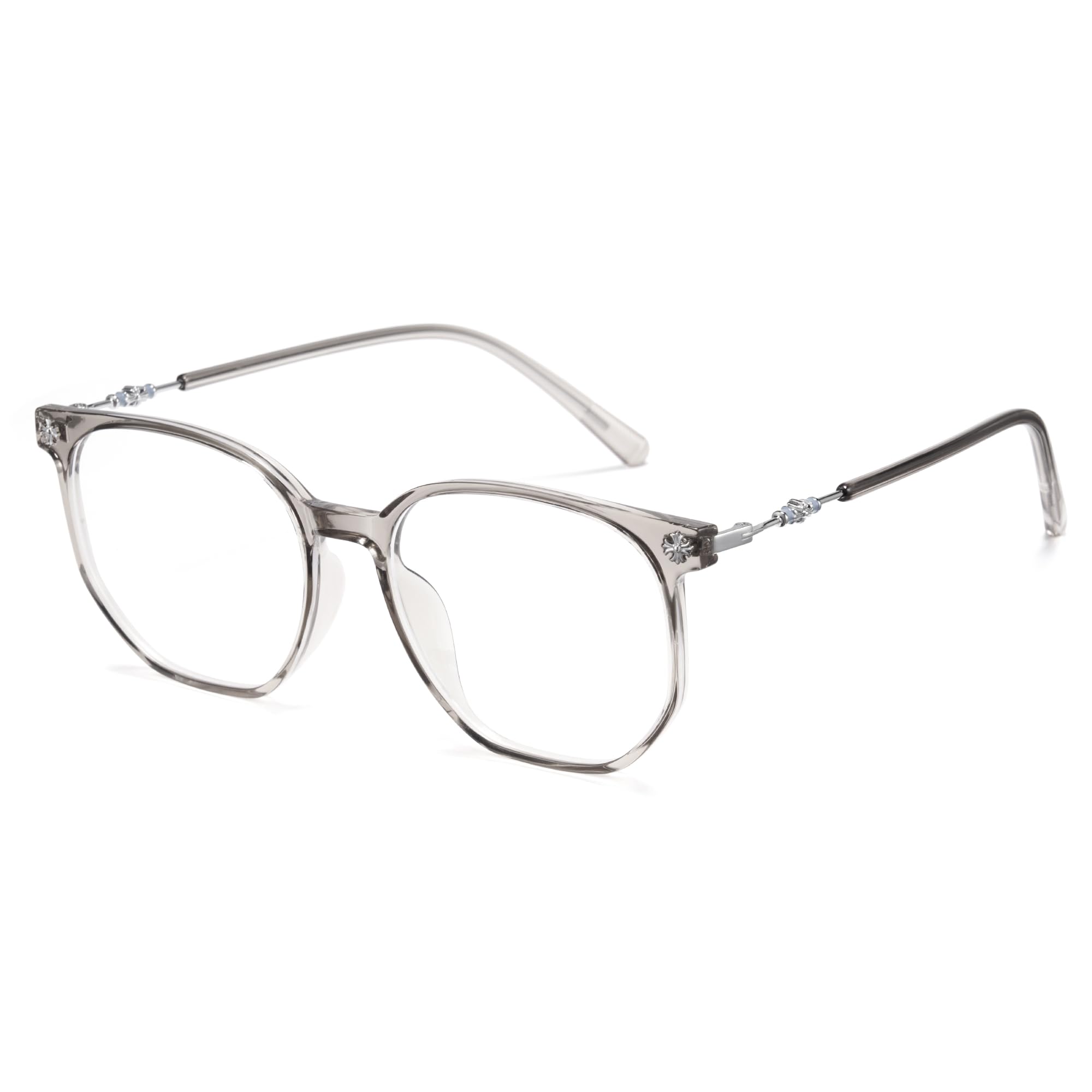 Retro Square Blue Light Glasses TR90 Metal Frame