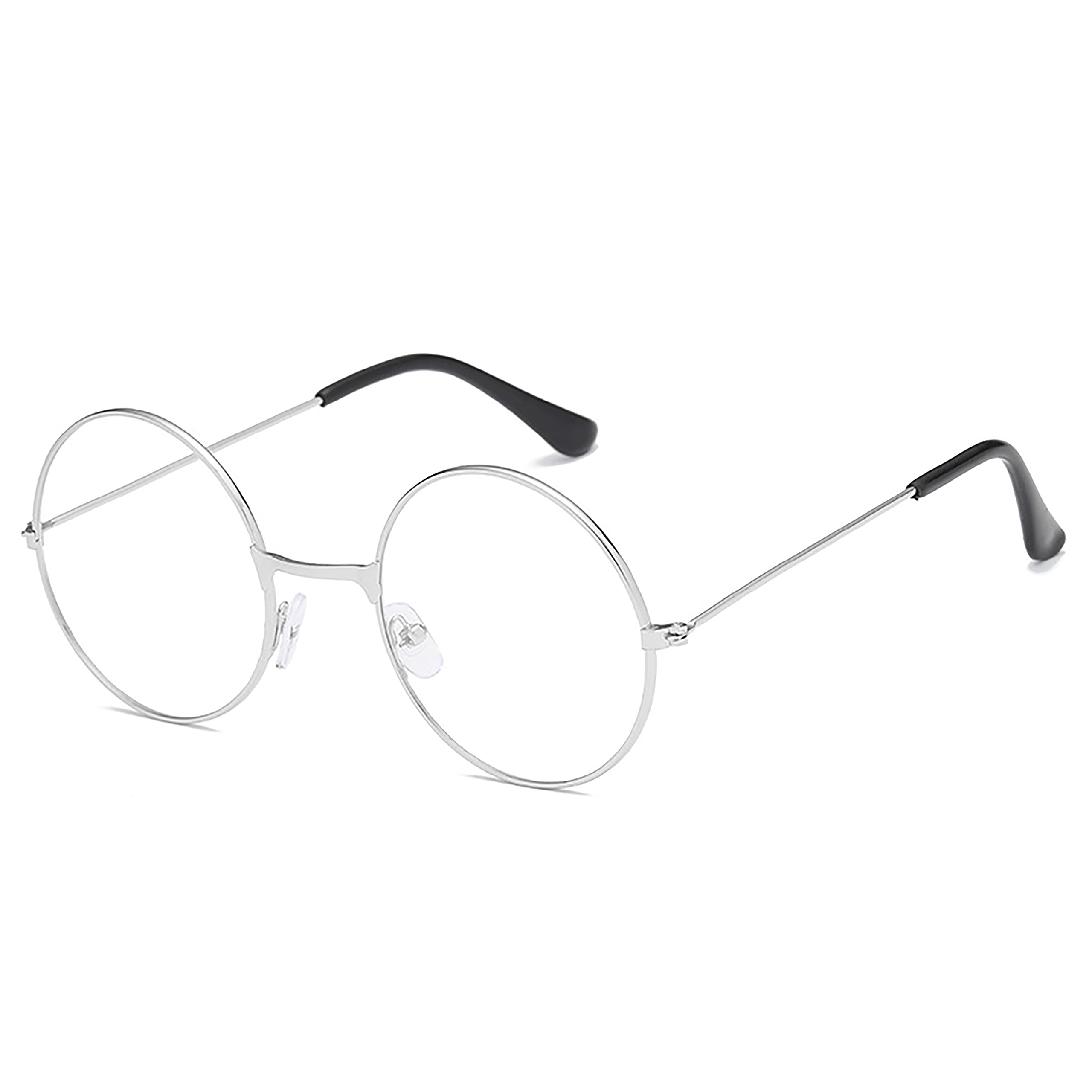 Classic Round Glasses Clear Lens Metal Frame Non Prescription