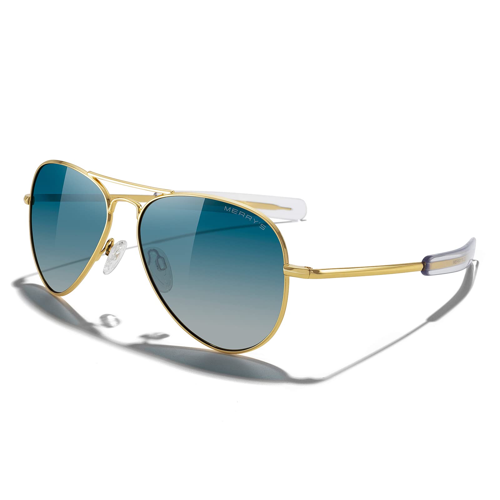 Classic Aviator Polarized Sunglasses Military Style Frame