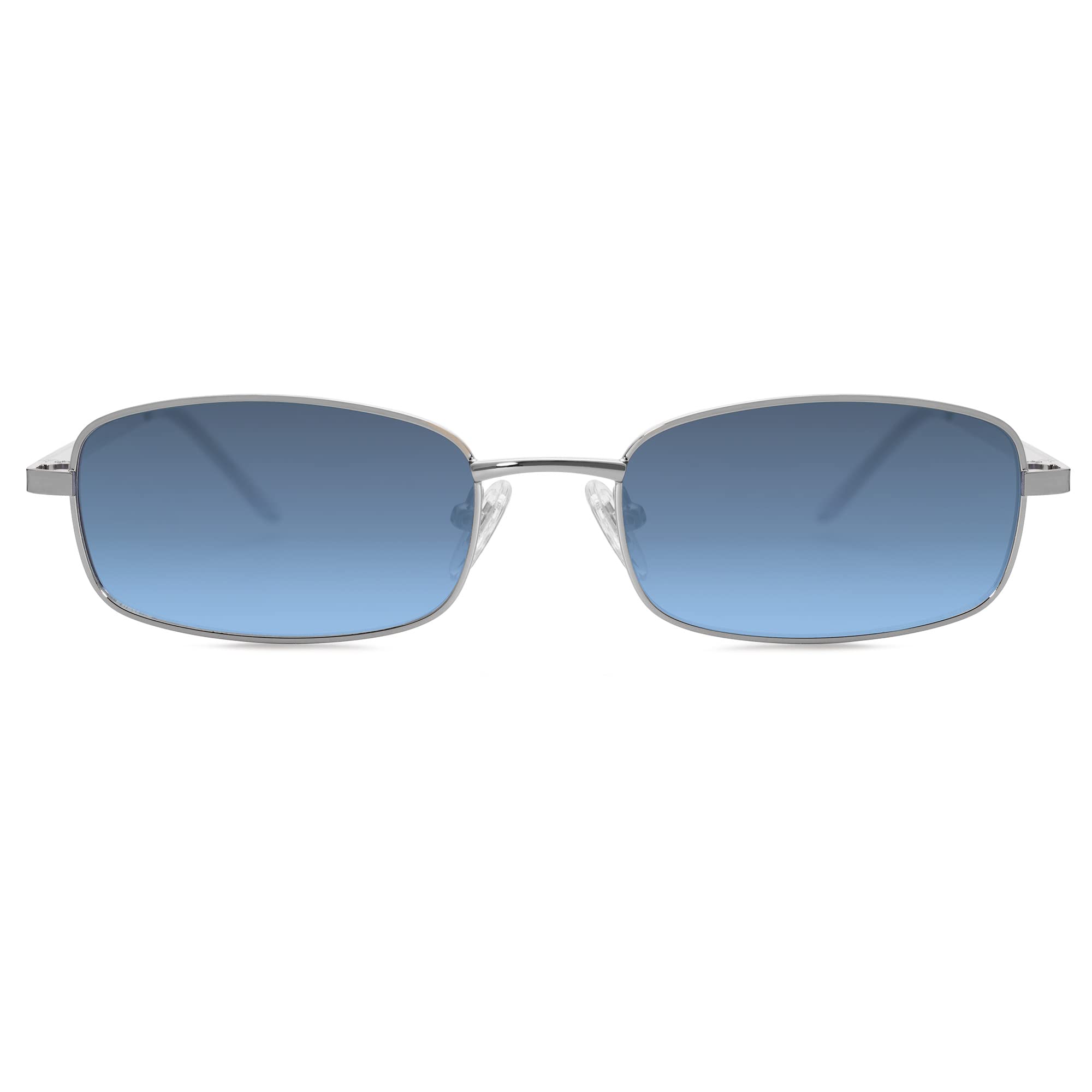 Y2K Retro Rectangle Sunglasses Narrow Thin Frame