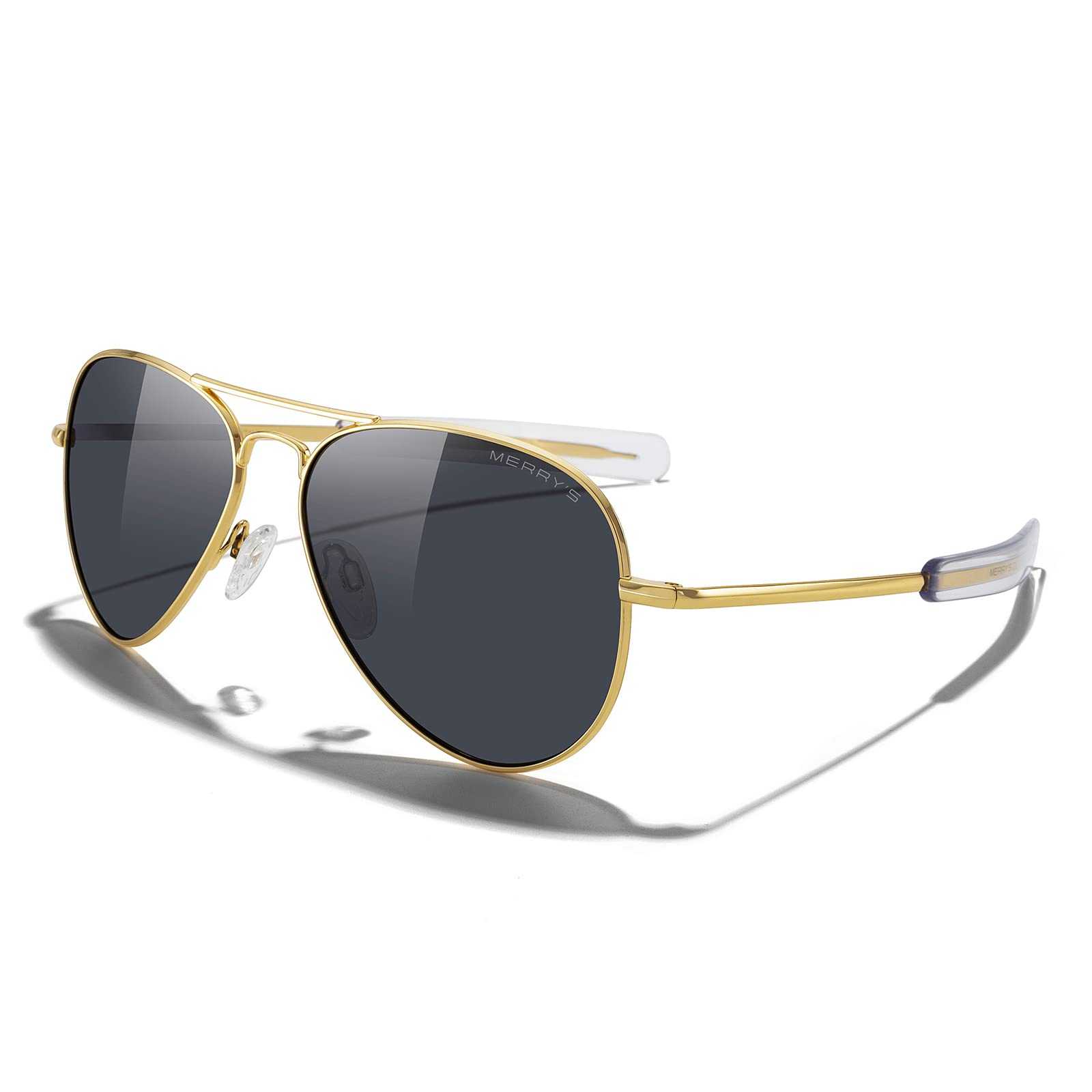 Classic Aviator Polarized Sunglasses Military Style Frame
