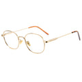 Oval Blue Light Blocking Glasses Metal Frame Anti Eye Strain