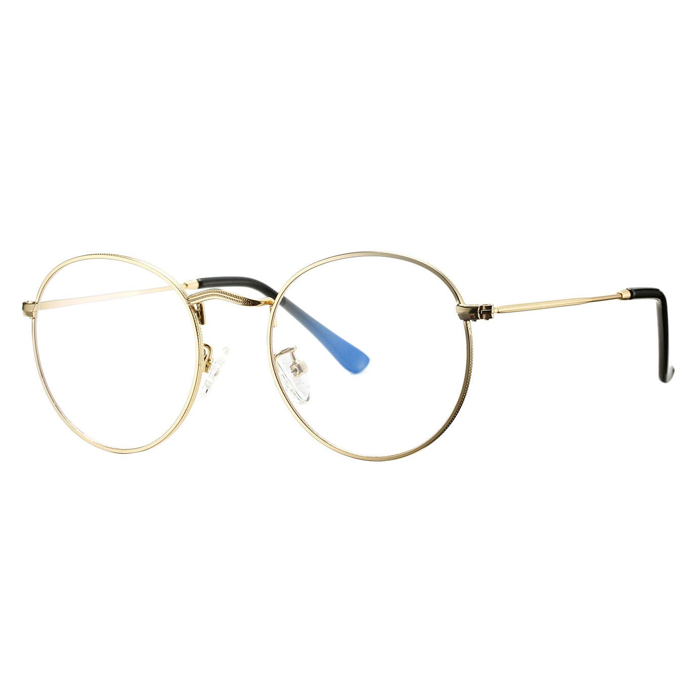 Classic Round Metal Glasses Clear Lens Unisex Frame