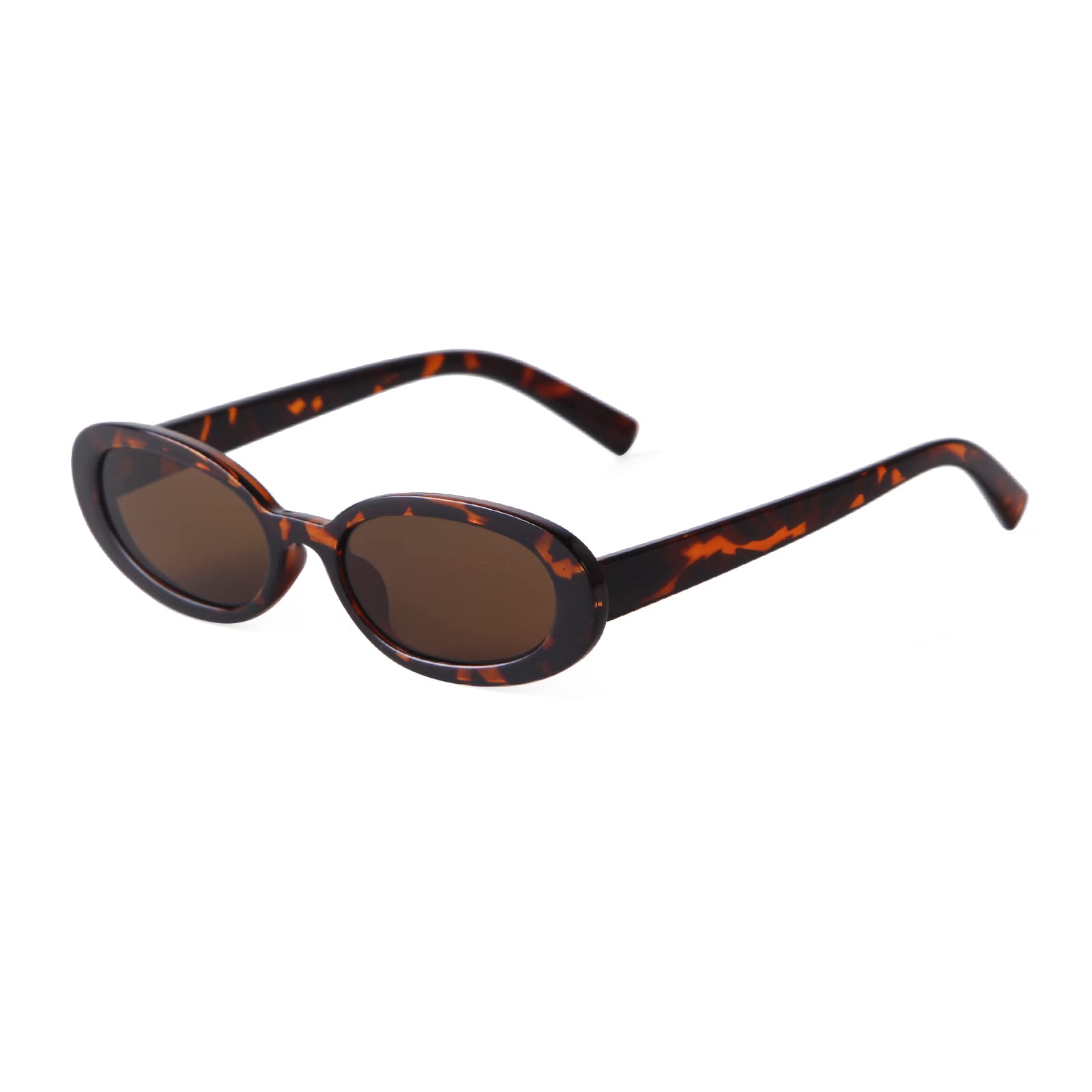 Laurinny 90s Sunglasses for Women Men Retro Small Oval Sunglasses