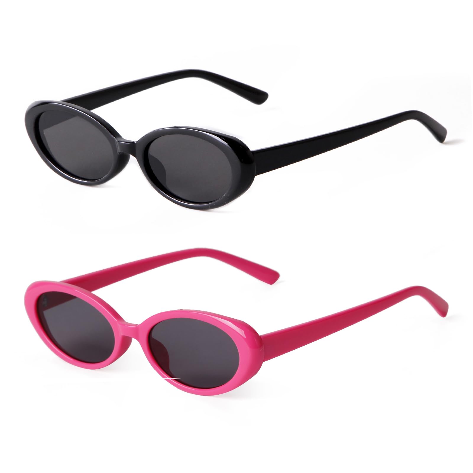Laurinny 90s Sunglasses for Women Men Retro Small Oval Sunglasses