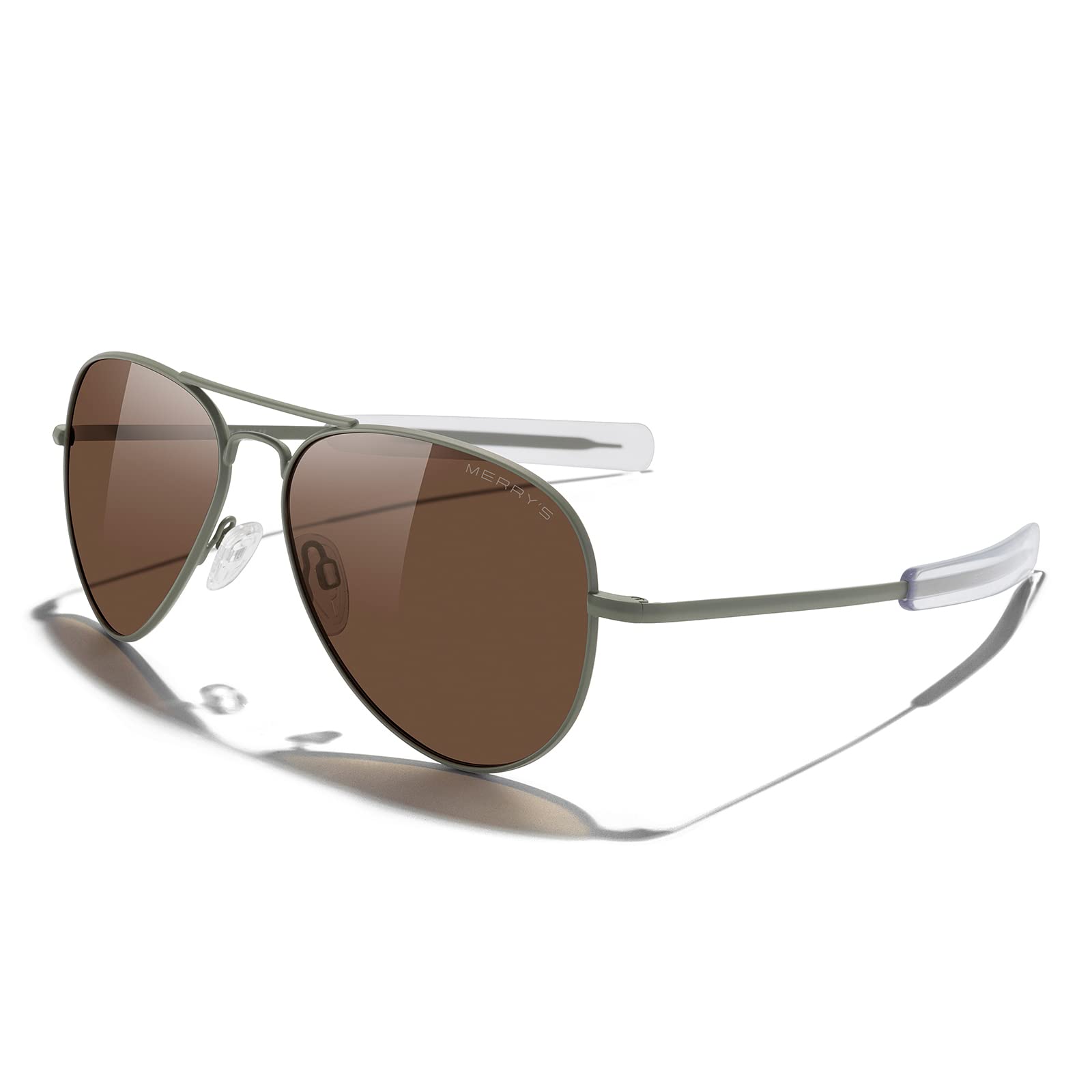 Classic Aviator Polarized Sunglasses Military Style Frame