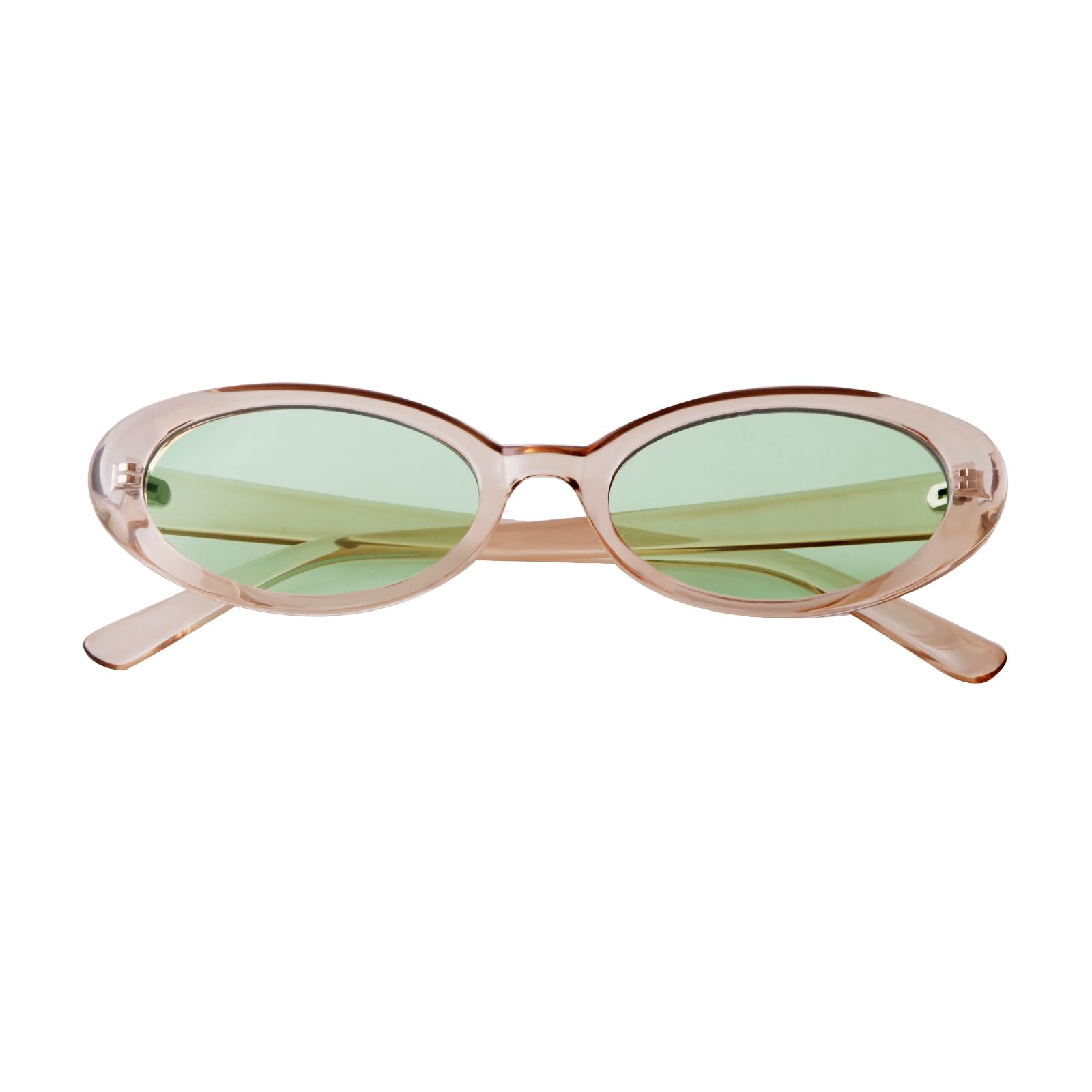 Laurinny 90s Sunglasses for Women Men Retro Small Oval Sunglasses