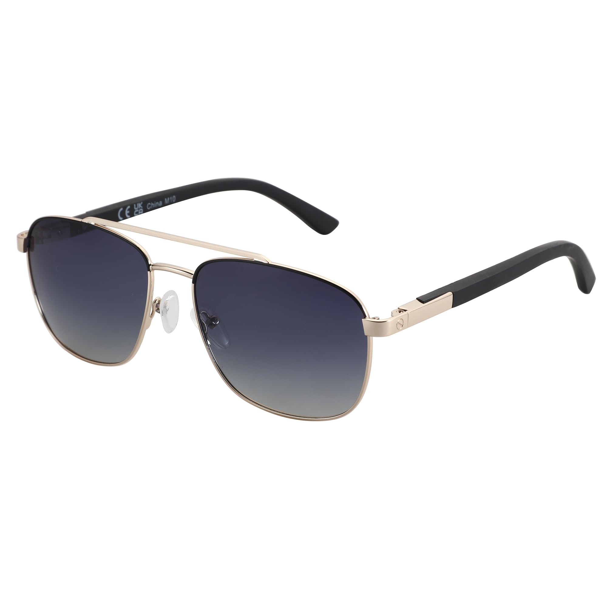 Wood Temple Aviator Polarized Sunglasses UV Protection