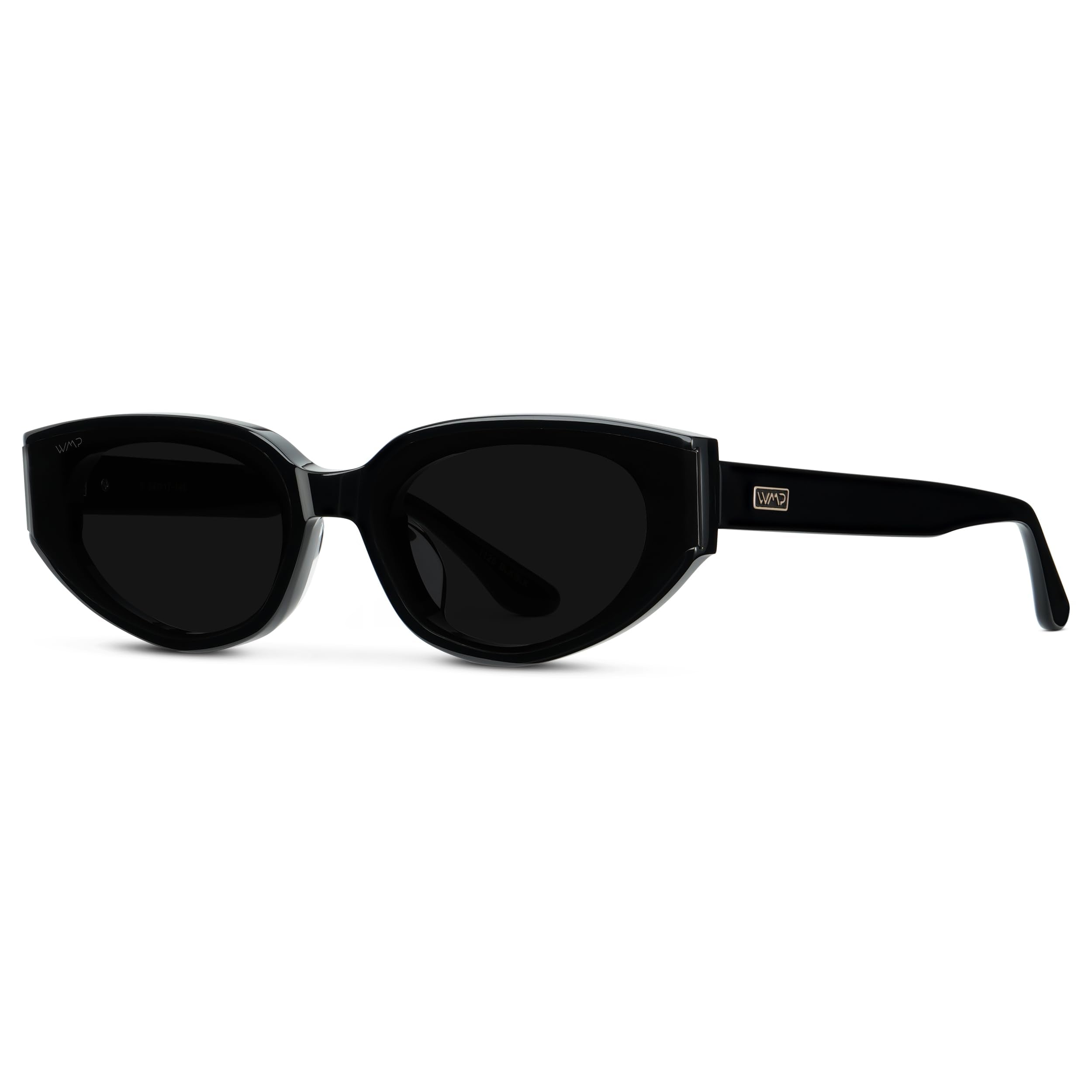 Narrow Cat Eye Sunglasses Acetate Frame Anti Reflective