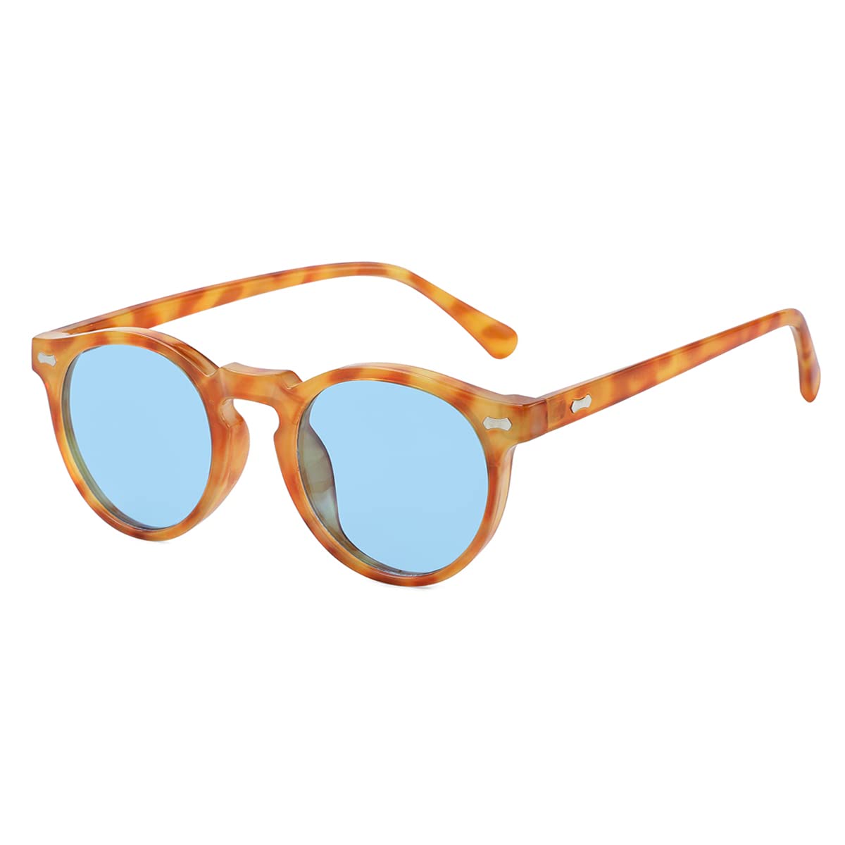Vintage Round Polarized Sunglasses UV400 Acetate Frame