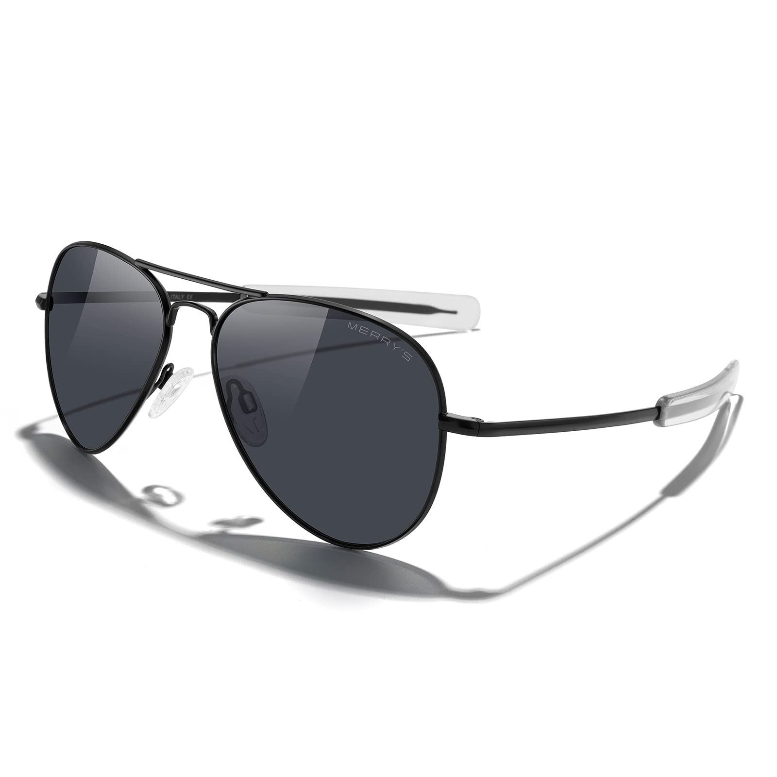 Classic Aviator Polarized Sunglasses Military Style Frame