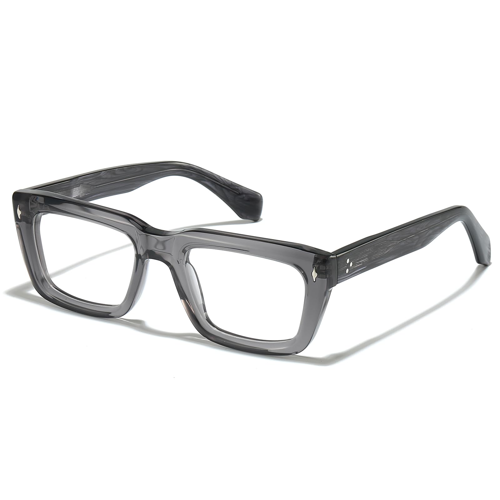 Retro Rectangle Acetate Glasses Frame Thick Optical Eyewear