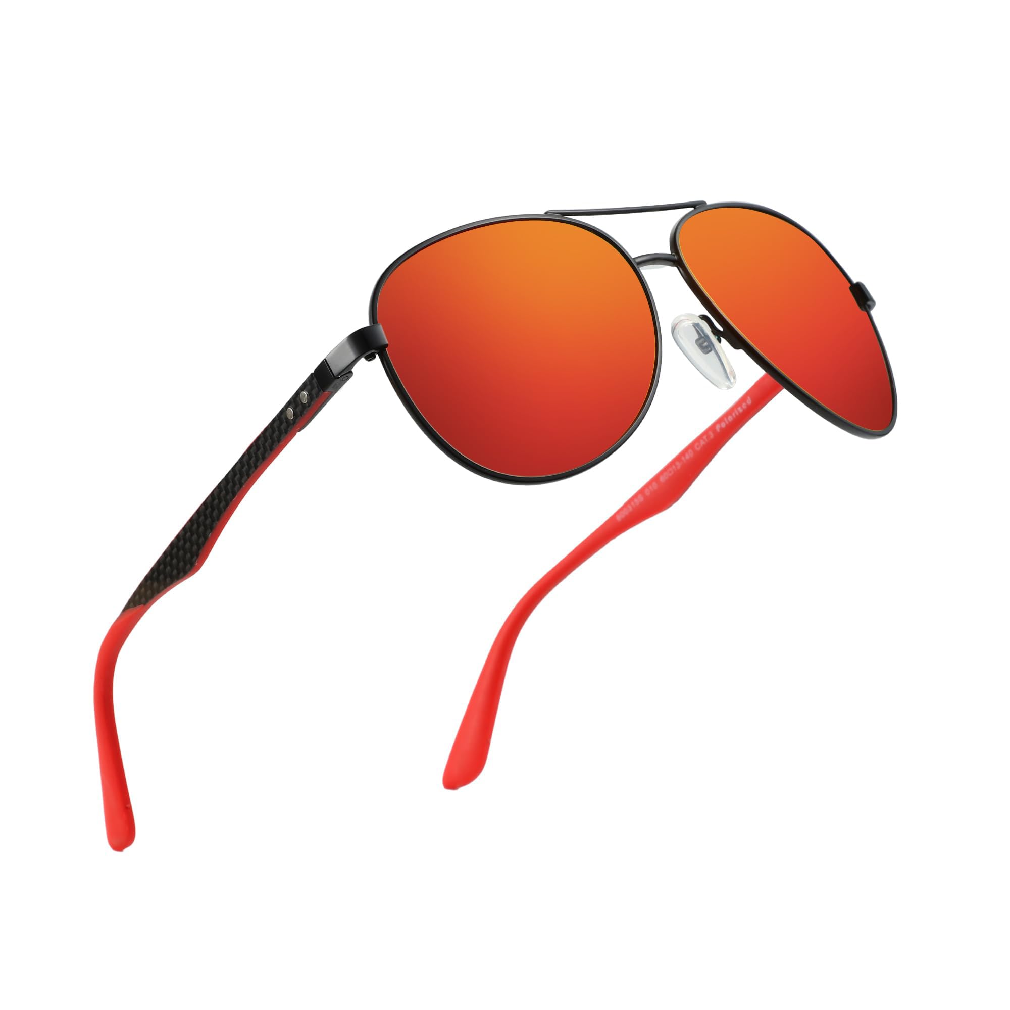 Polarized Aviator Sunglasses Carbon Fiber Temple UV Protection