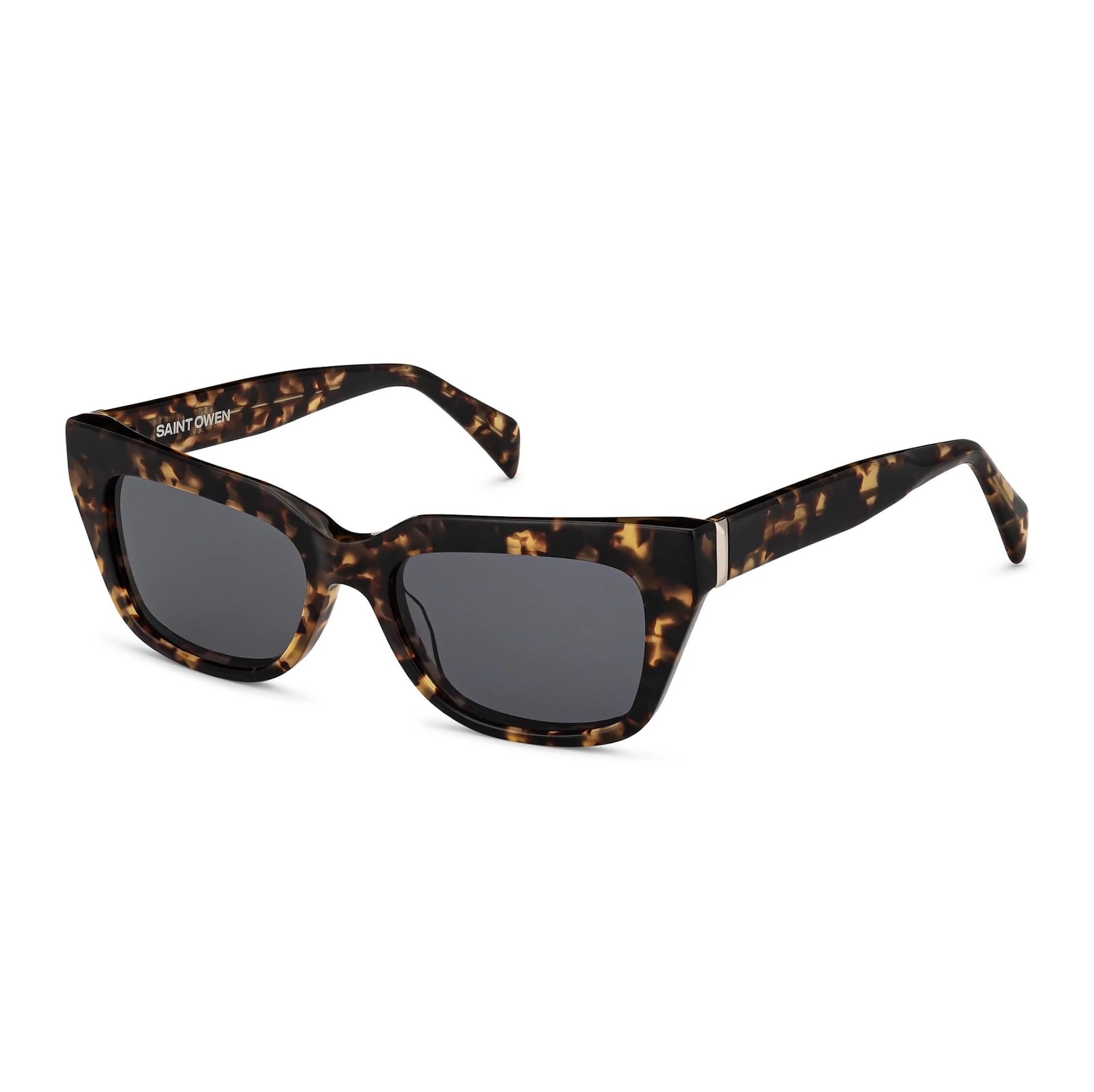 Cat Eye Acetate Sunglasses Metal Accent UV Protection