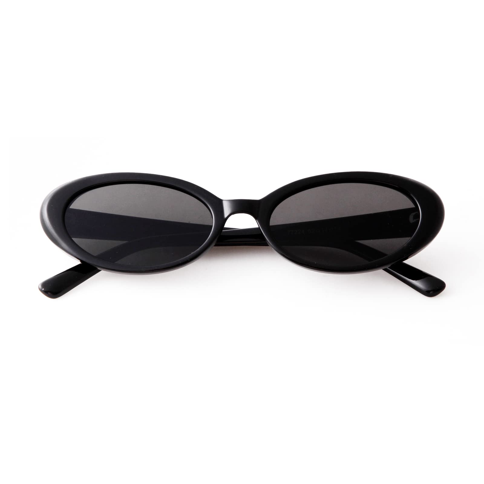Laurinny 90s Sunglasses for Women Men Retro Small Oval Sunglasses