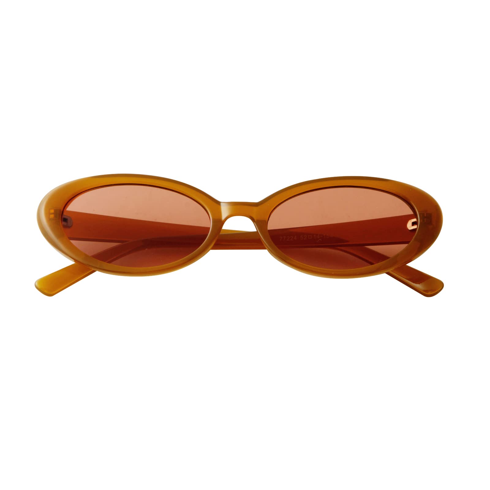 Laurinny 90s Sunglasses for Women Men Retro Small Oval Sunglasses