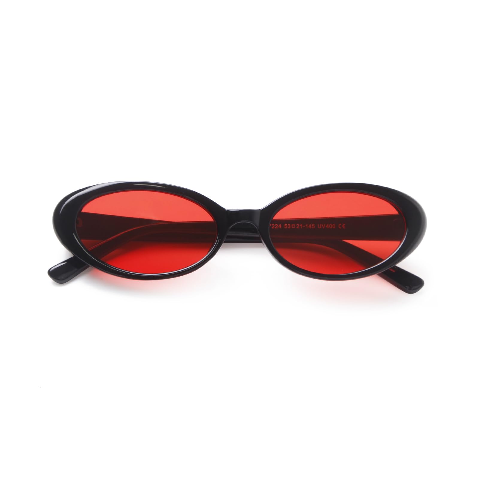 Laurinny 90s Sunglasses for Women Men Retro Small Oval Sunglasses