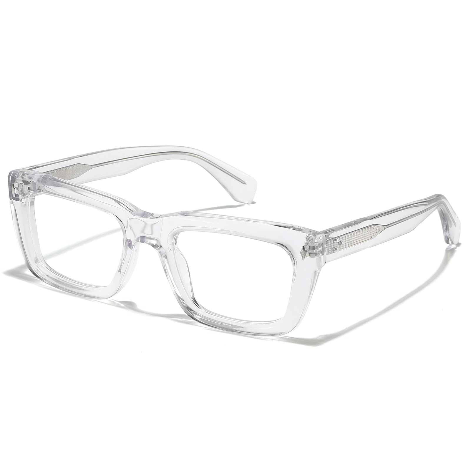 Retro Rectangle Acetate Glasses Frame Thick Optical Eyewear
