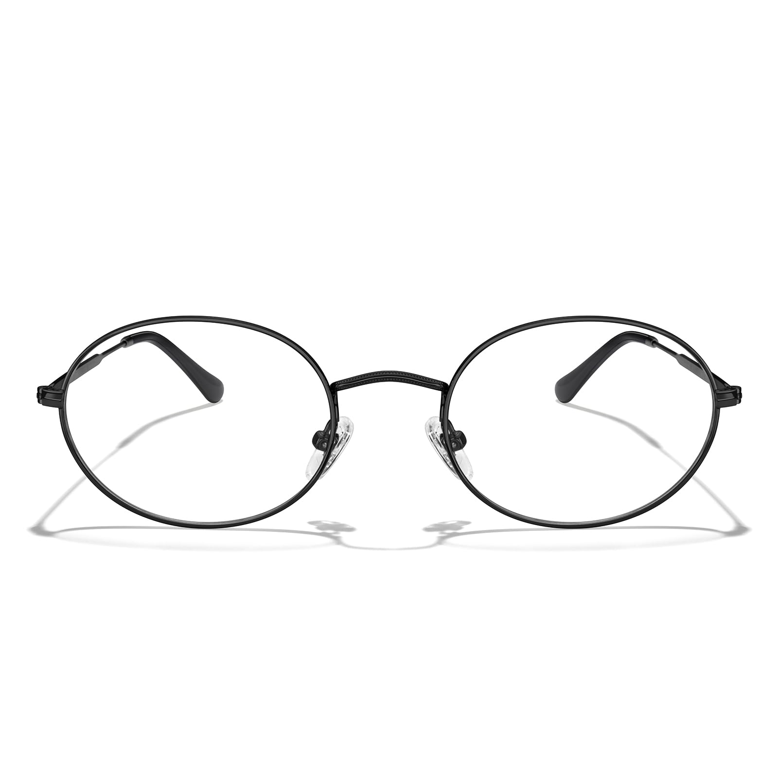 Oval Blue Light Reading Glasses Thin Metal Full Rim Frame