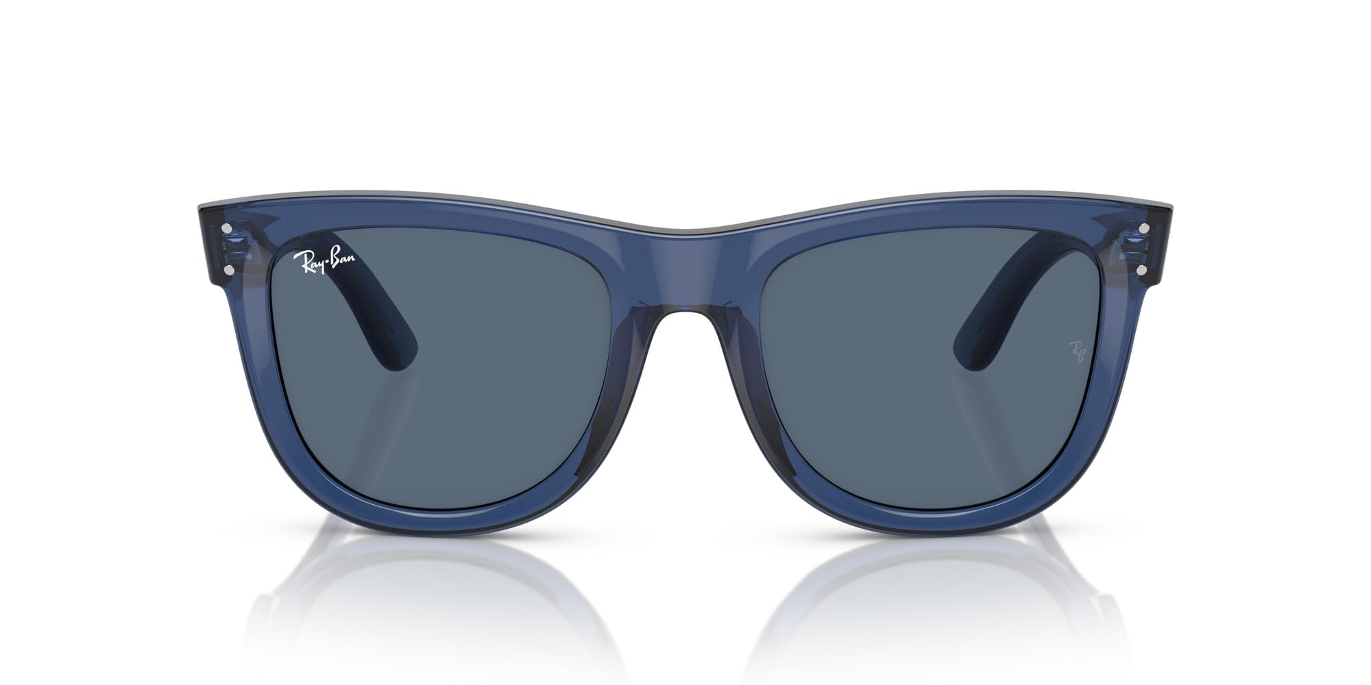 Square Wayfarer Sunglasses Low Bridge Fit UV Protection