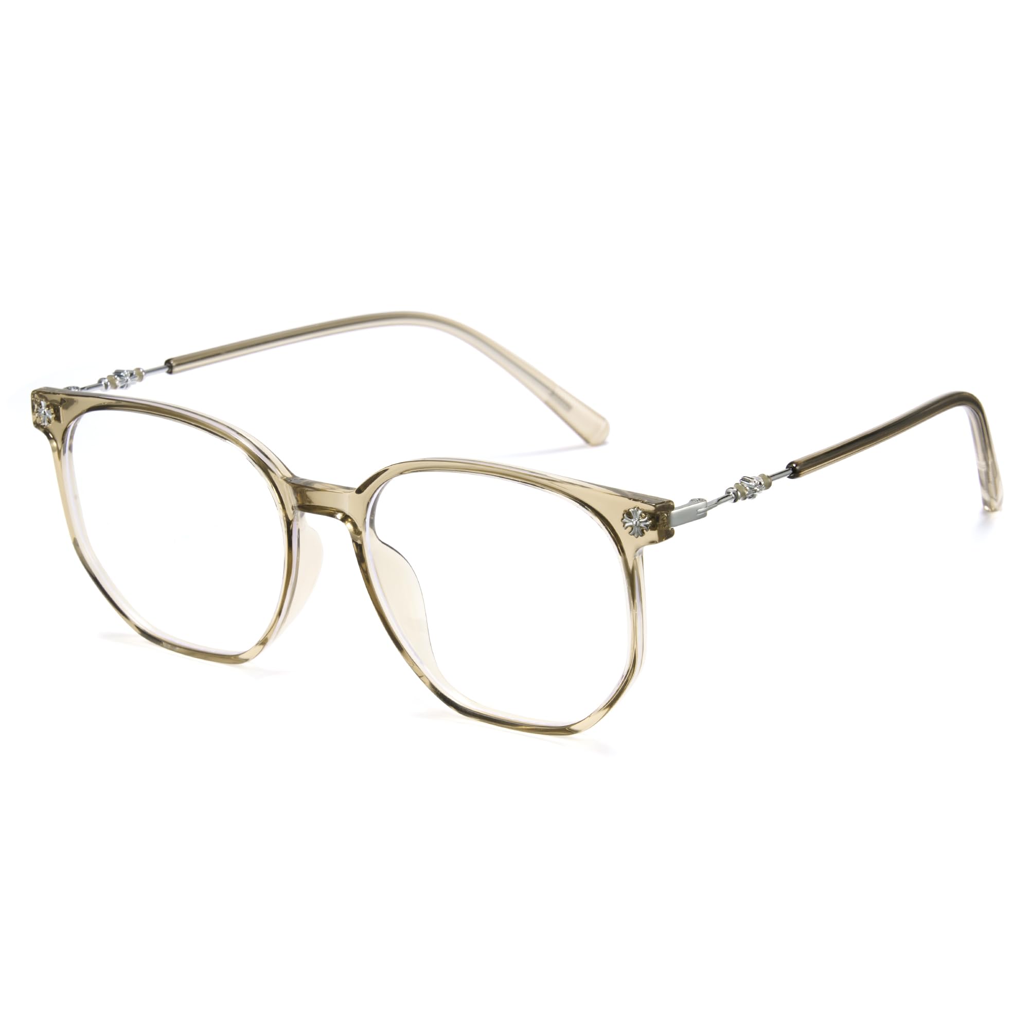 Retro Square Blue Light Glasses TR90 Metal Frame