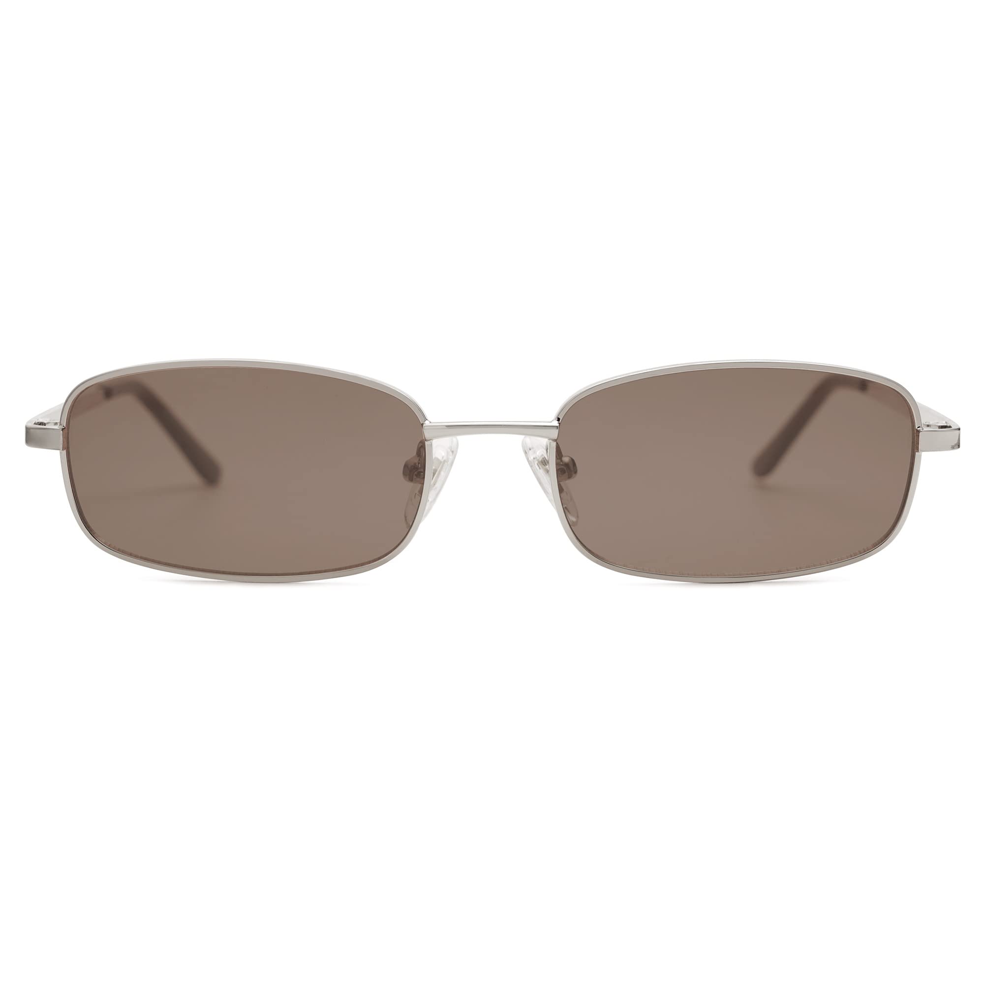 Y2K Retro Rectangle Sunglasses Narrow Thin Frame